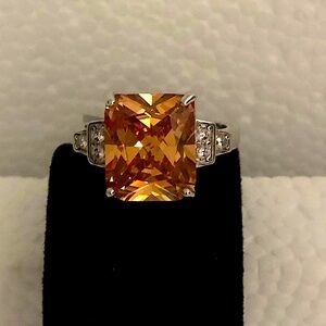 Citrin sterling silver ring size 7